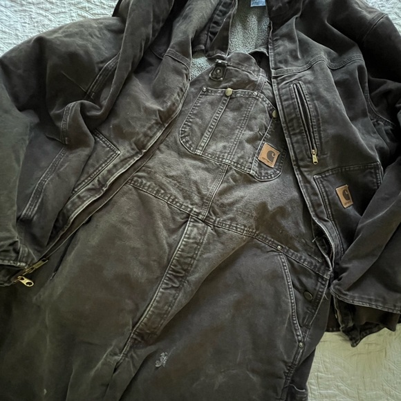 Vintage Carhartt quilted lined, insulated, overalls with jacket. - Picture 12 of 15